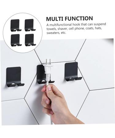 CABILOCK 16 STK Self-Adhesive Razor Hooks | Rustproof Steel Kitchen Utensil & Toothbrush Holder | Black | International Shipping - Buy Online on SooperMarket.com