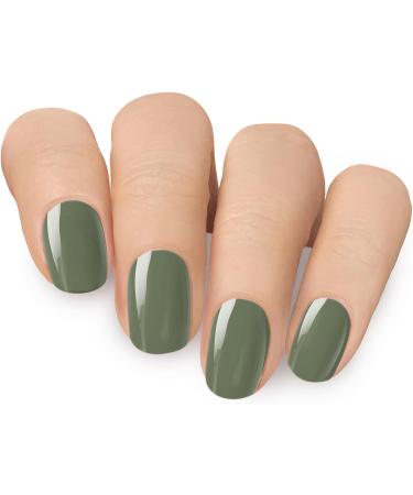 MOYOU LONDON Semi Cured Gel Nail Strips - Easy Apply & Remove, Salon-Quality Manicure - Olive Garden | Buy 3, Get 1 Free UV Lamp - Buy Online on SooperMarket.com