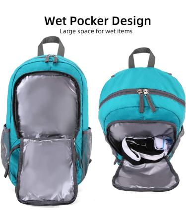 FENGDONG 35L Waterproof Packable Travel Backpack for Men and Women - Lightweight and Foldable Daypack (A3-Green-Upgrade) - Buy Online on SooperMarket.com