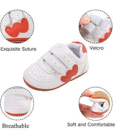 Cheerful Mario Baby First Walking Shoes - Soft PU Leather, Anti-Slip Sole - 12-18 Months - Orange - Buy Online on SooperMarket.com