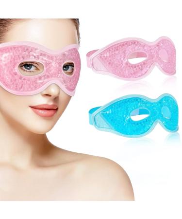 Eye mask cooling 2 pieces reusable cooling eye mask gel eye mask cooling gel cooling mask warm eyes cooling glasses cooling for tired eyes dry eyes