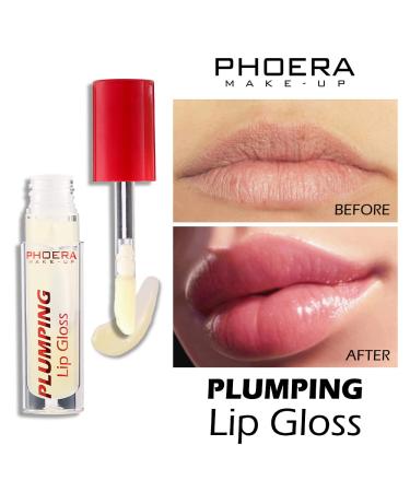 Phoera Lip Plumping Gloss | Natural Lip Care with Vitamin E Shea Butter & Cinnamon Oil for Fuller Softer Lips - Buy Online on SooperMarket.com