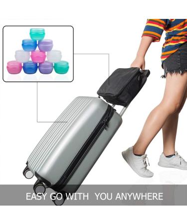 Yucool TSA-Approved Travel Containers - 10 Leak-proof 20ml Mini Bottles with Spatulas for Toiletries & Makeup - Refillable & Empty - Buy Online on SooperMarket.com
