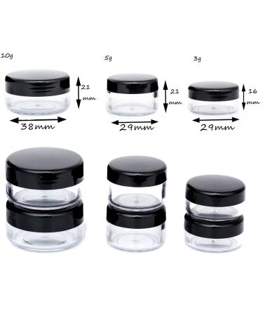 3g Cosmetic Sample Jars with Lids - 50pcs Empty Makeup Containers BPA-Free Black - 50 Count - Buy Online on SooperMarket.com