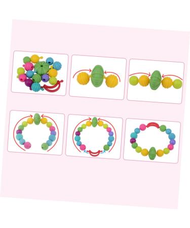 KOMBIUDA 1 Box Bracelet for Little Girl Jewelry Toys DIY Necklaces Beads Jewelry Childrens Toy Pop Beads Toys Rayan Toys for Fun Jewelry Making Kit Pop Snap Beads - Buy Online on SooperMarket.com