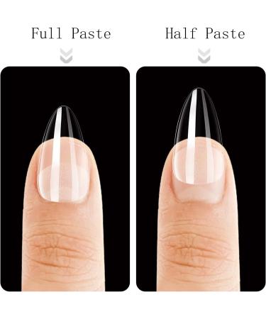 240 PCS Gel Nail Tips Set | Pre-Buffed Extensions Kit for Medium Coffin & Almond Nails - Buy Online on SooperMarket.com