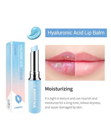 Hyaluronic Acid Lip Balm - Moisturizing & Nourishing, Reduce Fine Lines, Protect Skin - Natural Extracts (New Packaging) - Buy Online on SooperMarket.com