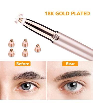 Greendhat Rose Gold Replacement Heads for Flawless Eyebrow Hair Remover - 5Pcs, Painless Trimmer Blades for Perfect Touch, Smooth Finish - As Seen On TV, 18K Gold-Plated - Buy Online on SooperMarket.com