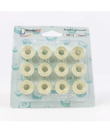 WonderFil, Specialty Threads, DecoBob, Pre-Wound Bobbins, Class 15 - Antique White