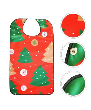 KESYOO Adult Christmas Bib Lovely Tree Pattern Bib Waterproof Bib Old Man Eating Bib for Christmas Holiday Party Supplies - Buy Online on SooperMarket.com
