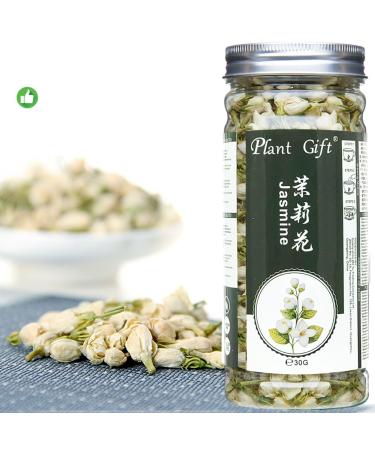 Organic Jasmine Tea - 100% Pure Dried Flowers | Loose Leaf Herbal Tea | 30g Jasmine Flower Mix & Essential Oil Extract - Buy Online on SooperMarket.com