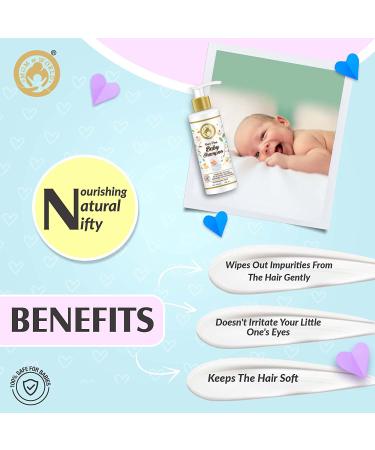 Mom & World Tear Free Baby Shampoo with Organic Moroccan Argan Oil and Oats Extract 200ml - Gentle and Nourishing Formula - Buy Online on SooperMarket.com