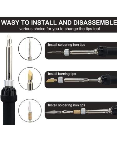 Adjustable Temperature Wood Burning Kit 46 Pcs for Adults - Pyrography Pen Tool - Buy Online on SooperMarket.com