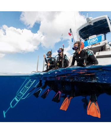 TUSA SP-0101 Hyperdry Elite II Diving Snorkel - Black/Fishtail Blue - Buy Online on SooperMarket.com