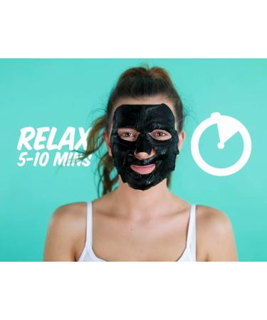 7th Heaven Charcoal Sheet Face Mask with Green Tea & Aloe Vera - Cleansing Detoxifing and Revitalising - Buy Online on SooperMarket.com