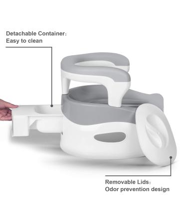 HEETA Potty Chair for Boys Girls Kids Toddler  Non Slip Potty Training Toilet with Lid and Removable Container  Easy Clean (Grey) Gray - Buy Online on SooperMarket.com