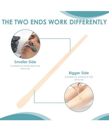 200 Wooden Sticks Set | Disposable Spatula for Eyebrows Lips & Face | Essential Makeup & Waxing Accessories - Buy Online on SooperMarket.com