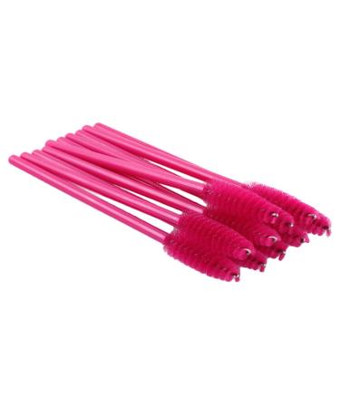 Makeup Brushes gLoaSublim 50Pcs Disposable Mascara Wands Eyelash Brushes Applicator Beauty Tool Portable - Rose Red