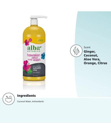 Alba Botanica Hawaiian Detox Body Wash - Anti-Pollution Volcanic Clay, 32 Oz - Buy Online on SooperMarket.com