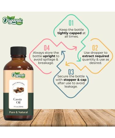 Organic Zing Cassia (Cinnamomum Cassia) Oil | Pure & Natural Essential Oil for Hair Care Massage Aroma & Diffuser - 30ml/1.01fl oz - Buy Online on SooperMarket.com