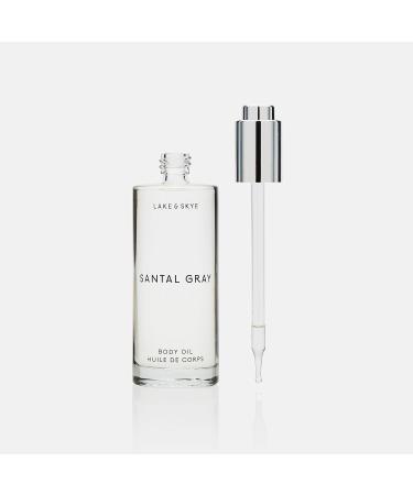 Shop Lake & Skye Santal Gray Body Oil 3.4 fl oz - Hydrating Vitamin E & Sweet Almond Oil | Aromatic Woody Spicy Scent - International Shipping Available - Buy Online on SooperMarket.com
