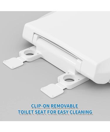 Hibbent Elongated Toilet Seat with Built-in Potty Training Seat | White Slow Close Lid for Kids & Adults - Buy Online on SooperMarket.com