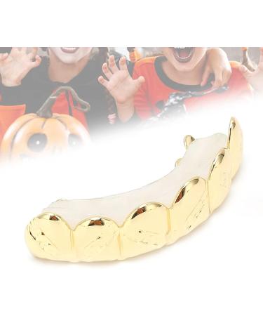 Metal Teeth Brace Portable Stable and Firm Light Weight Easy To Wear Hip Hop Brace for Men and Women for Upper Teeth for Most Tooth Sizes(Gold) - Buy Online on SooperMarket.com