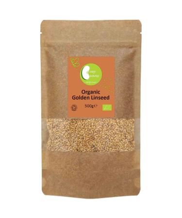 Organic Golden Linseed (Flaxseed) -Certified Organic- by Busy Beans Organic (500g)