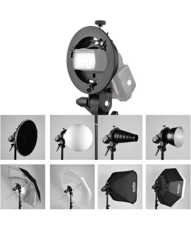 Godox S-Type Bracket Bowens Mount Holder for Speedlite Flash with Snoot, Softbox, Honeycomb and USB Light - Buy Online on SooperMarket.com