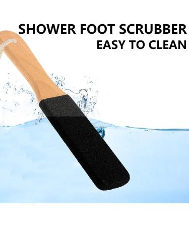 Foot File Foot Scrubber Dead Skin Remover Foot Callus Remover with Wooden Handle for Removes Hard Dead Skin Dry Calluses Rough and Cracked Corn Feet (Black) - Buy Online on SooperMarket.com