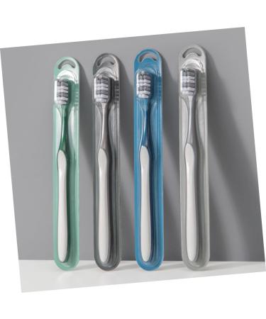 Eco-Friendly Kombiiuda Manual Toothbrush Set - 4 Reusable Men's Travel Brushes for Camping & Home - Buy Online on SooperMarket.com