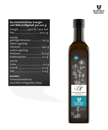  lm hle Solling Organic Egyptian Black Cumin Oil - Cold Pressed Nigella Sativa - 500ml - Premium Quality - Buy Online on SooperMarket.com