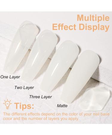 AILLSA Milky White Nude Gel Nail Polish - Translucent Soak Off UV Jelly Gel, 0.51 Fl Oz - Buy Online on SooperMarket.com