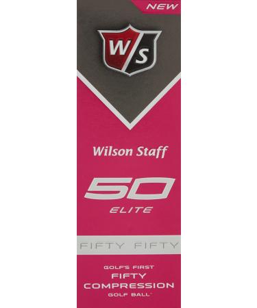 Wilson Staff Fifty Elite Golf Balls, Pack of 12 Pink