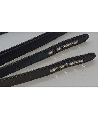 Children's Stirrup Strings Leather Glittering Big Liz - Brown Black 100/110/120 cm Straps | Tysons (120 cm Dark Brown) - Buy Online on SooperMarket.com