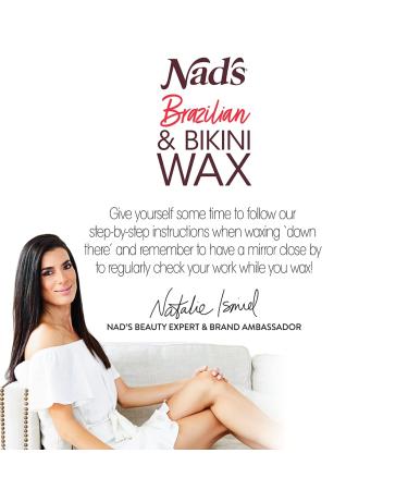 Nad's Brazilian & Bikini Wax Kit for Women - Coarse Hair Removal - At-Home Body Waxing with Hard Wax, Oil Wipes, and Spatula - Buy Online on SooperMarket.com