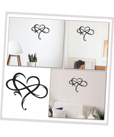 Cabilock 1pc Iron Pendant Home Pendant Heart Shaped Pendant Hanging Heart Wall Decor Decoration Love Black 40x35cm - Buy Online on SooperMarket.com