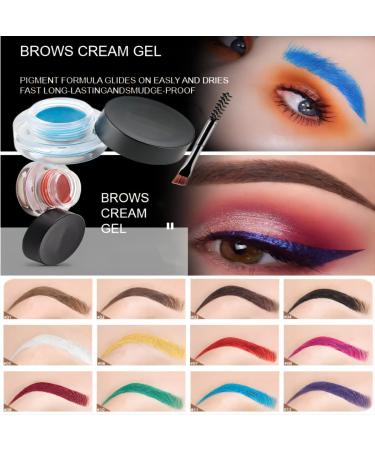 4 PCS 4D Hair Stroke Brow Stamp & Brush Set - Multifunction Ultra-thin Angled Eyebrow Makeup Brushes - Buy Online on SooperMarket.com