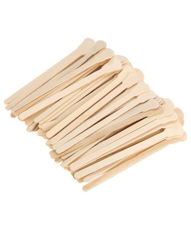 100pcs Disposable Wax Spatulas Wooden Sticks Wooden Hair Removal Applicator Wax Stick Cosmetic Spatula For Hair Removal