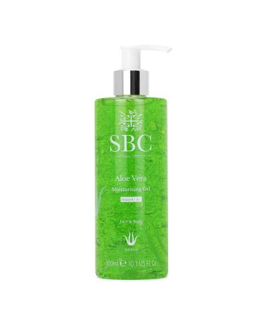 SBC Skincare - Moisture cream for face and body with aloe vera - 300 ml - soothes protects and regenerates the skin - body lotion - aloe vera moisturising gel 300 ml (1 Pack)