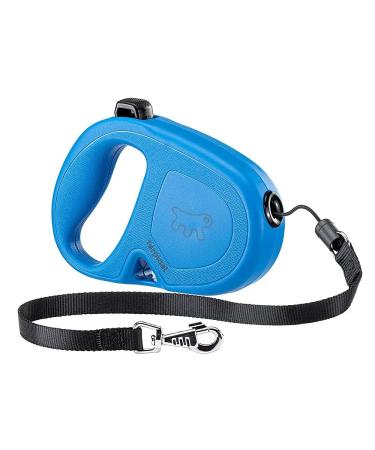Ferplast dog leash flippy one roller leash medium -sized dogs up to 20 kg.Pull -out cord max. 5 m. Single button for locking and unlocking light blue max 20 kg - 5 m rope blue