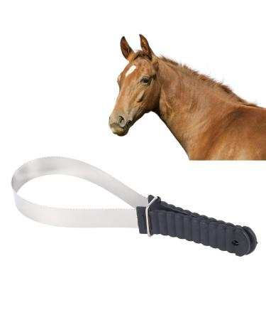 Horse Curry Comb Stainless Steel Horse Brush Scraper Rust Resistance Livestock Shedding Comb Horse Fur Scraper for Horse Dogs and Cats
