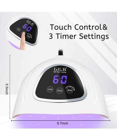 LKE 72W UV LED Nail Lamp with LCD Display | 3 Timer Settings | Gel Nail Polish Curing Dryer - Pink - Buy Online on SooperMarket.com