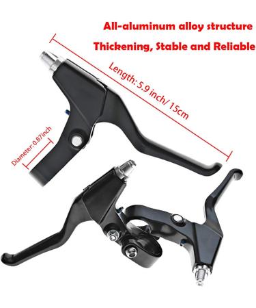 Farbetter Mechanical Bike Disc Brake Kit - Front & Rear Calipers, Levers, Cables, 160mm Rotor - Black - Buy Online on SooperMarket.com