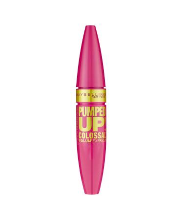 Maybelline Volum' Express Pumped Up Colossal Mascara  Washable Formula Infused with Collagen for Up To 16x Lash Volume  Glam Black  1 Count 0.33 Fl Oz (Pack of 1) Glam Black