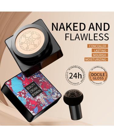 GL-Turelifes Mushroom Head CC Cream Air Cushion Foundation Water Feeling Flawless BB Cream Moisturizing Oil Control Long Lasting Lightweight & Smoothing Natural Concealer (F-02 Natural 0.53 Oz) 15 g (Pack of 1) F-02 Natural - Buy Online on SooperMarket.com