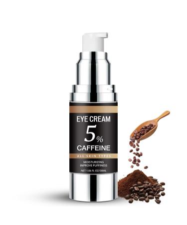 5% Caffeine Eye Cream for Dark Circles & Puffiness Under Eye Cream for Dark Circles with Caffeine Eye Cream Anti Aging Reduce Wrinkles Fine Lines Eye Bags Hydrating Eye Cream for Men & Women