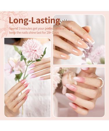 Nude Gel Polish Set for French Manicure - 6 Transparent Colors for Home Salon, LED UV Curing - 7.5ml Each - Buy Online on SooperMarket.com