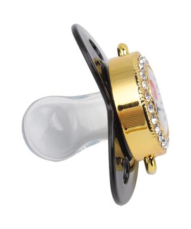 Buy BPA-Free Silicone Baby Pacifier with Clips | Soft & Lightweight | Ideal for 6-18 Months - Black Bling Design - Buy Online on SooperMarket.com