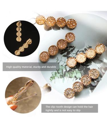 16Pcs Crystal Hair Clips - Round Rhinestone Duckbill Hair Barrettes for Women - Bling Geometric Alligator Hair Pins - Wedding Bridal Bridesmaid Hair Accessories - Buy Online on SooperMarket.com